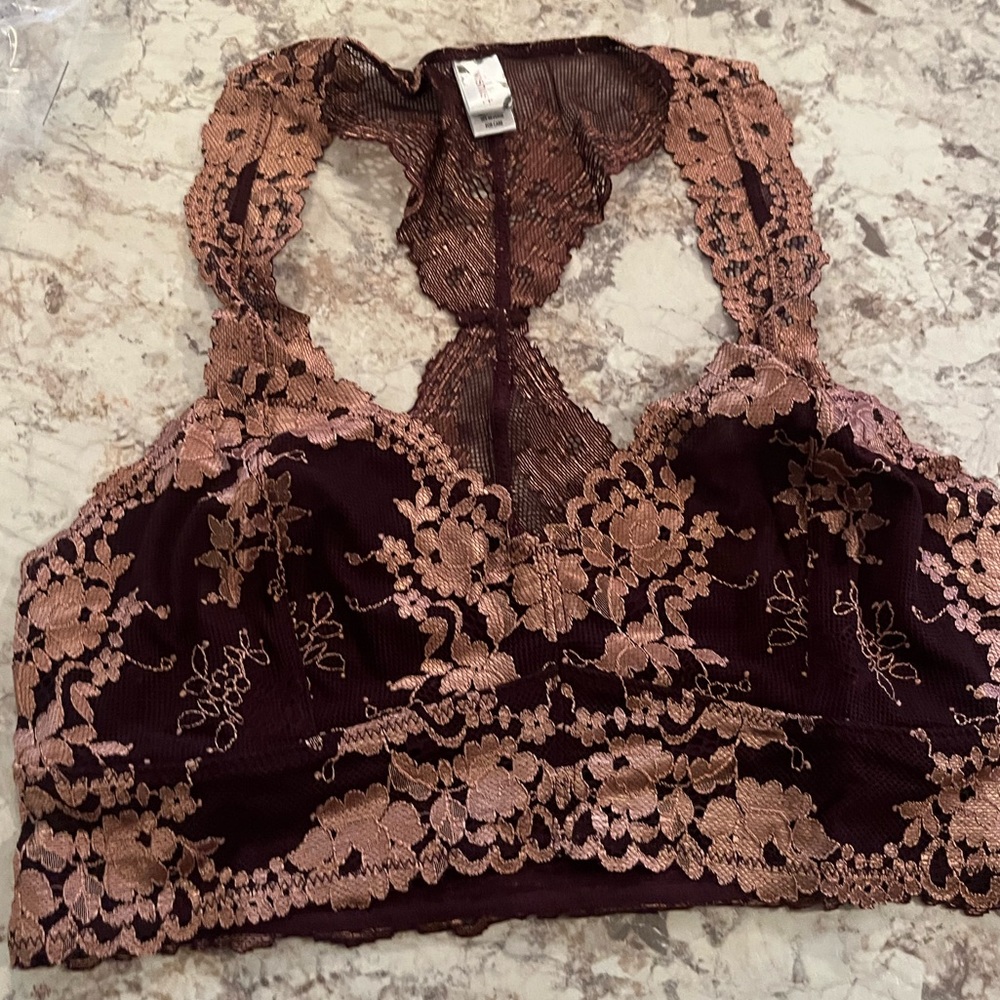 Maroon and Blush Bralette